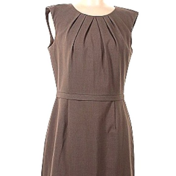 Tahari by ASL Solid Brown Cocktail Dress [8] - Picture 1 of 9
